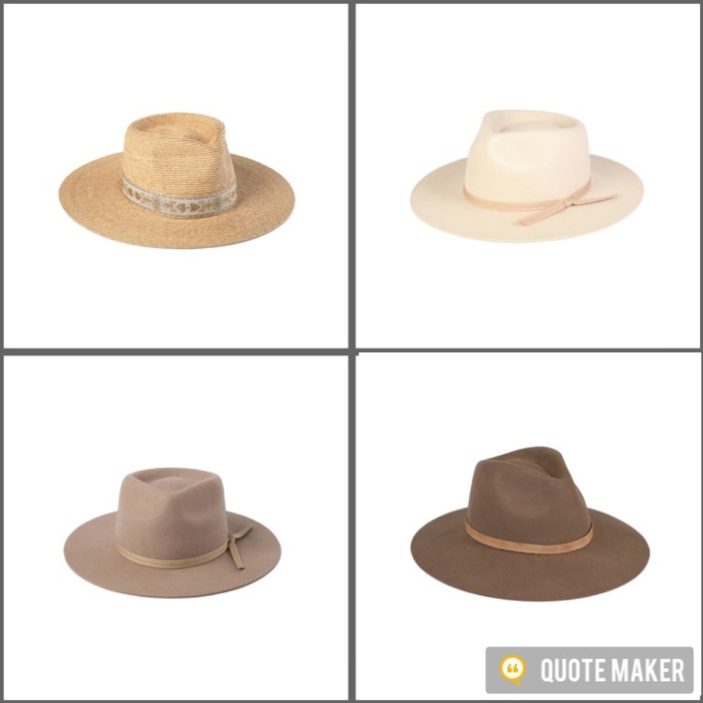 Lack of Color Lot of 4 Hats Fedoras Straw NWT!